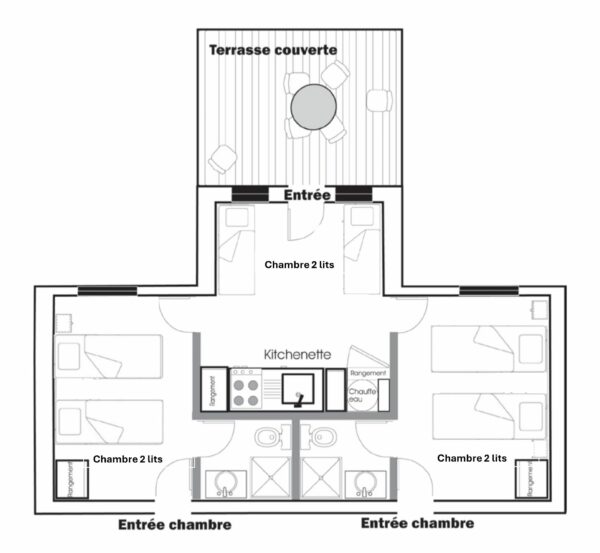 Plan de l'hébergement des colonies Instant Science