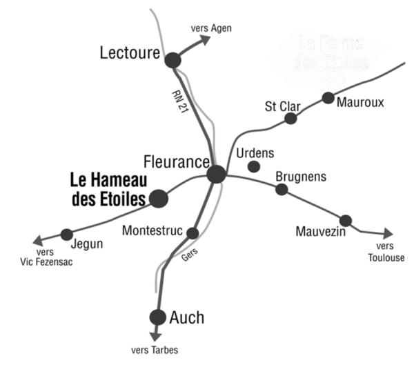 plan de localisation Hameau des étoiles