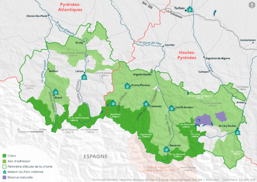 Cartographie du Parc national des Pyrénées © Olivier Debuf - OFB