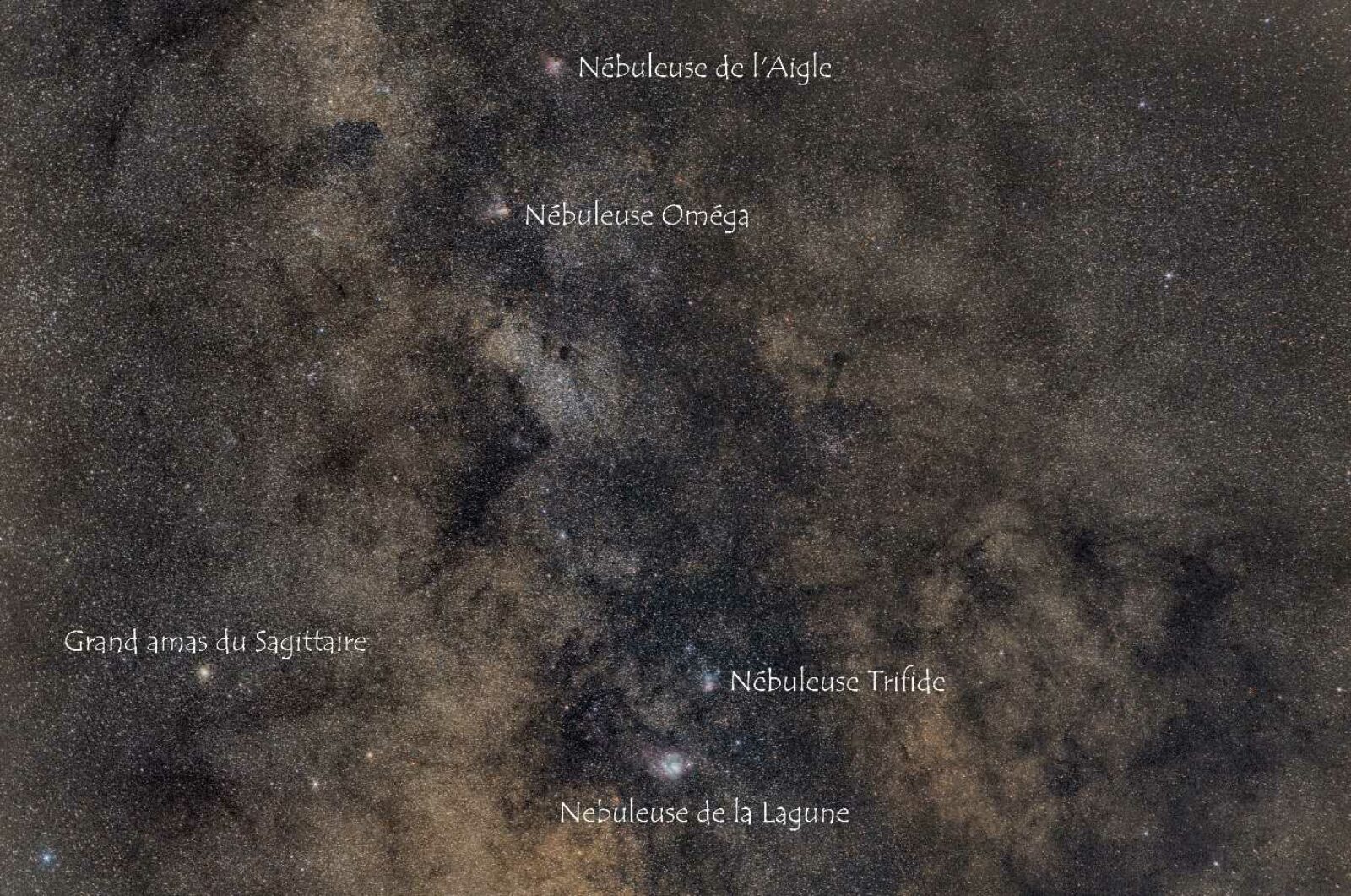 Nébuleuses et amas d'étoiles à observer dans la Voie Lactée