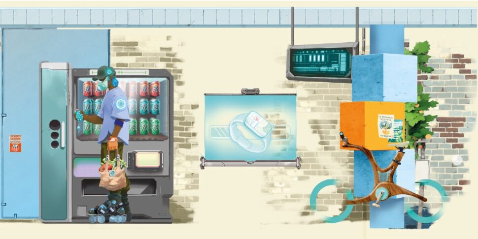 Habillage extérieur de la boutique fiction